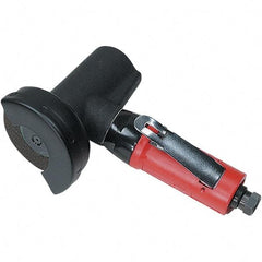 Autobrade Red - 3" Wheel Diam, 20,000 RPM, Pneumatic Cutoff & Cutoff-Grinder Tool - Right Angle Handle, 1/4 NPT Inlet - Apex Tool & Supply