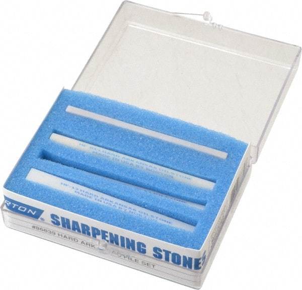 Norton - 4 Piece Novaculite Stone Kit - Hard Arkansas Novaculite - Apex Tool & Supply