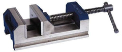 Gibraltar - 6" Jaw Opening Capacity x 2" Throat Depth, Horizontal Drill Press Vise - 6" Wide x 2" High Jaw, Stationary Base, Standard Speed, 11-15/16" OAL x 3-1/2" Overall Height - Apex Tool & Supply