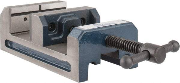 Gibraltar - 4" Jaw Opening Capacity x 1-1/2" Throat Depth, Horizontal Drill Press Vise - 4" Wide Jaw, Stationary Base, Standard Speed, 7-5/16" OAL x 2-11/16" Overall Height - Apex Tool & Supply