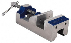 Gibraltar - 1-1/2" Jaw Opening Capacity x 1" Throat Depth, Horizontal Drill Press Vise - 1-1/2" Wide Jaw, Stationary Base, Standard Speed, 5-1/8" OAL, Cast Iron - Apex Tool & Supply