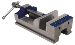 Gibraltar - 3" Jaw Opening Capacity x 1-3/4" Throat Depth, Horizontal Drill Press Vise - 3" Wide Jaw, Stationary Base, Standard Speed, 7-1/2" OAL, Cast Iron - Apex Tool & Supply