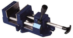 Gibraltar - 4" Jaw Opening Capacity x 1-3/8" Throat Depth, Horizontal Drill Press Vise - 4" Wide Jaw, Stationary Base, Standard Speed, 11-3/16" OAL x 3.719" Overall Height, Cast Iron - Apex Tool & Supply