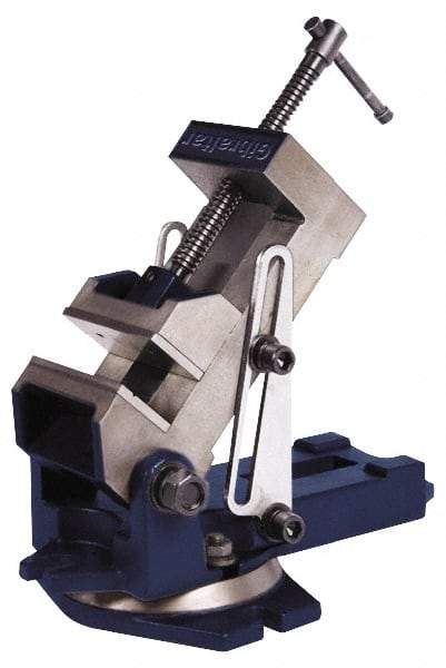 Gibraltar - 4" Jaw Width, 4" Jaw Opening Capacity, Angle Swivel Machine Vise - Manual Operation, 1 Station, 12" Long x 6-1/4" High x 1-1/8" Deep, 1-1/8" Jaw Height - Apex Tool & Supply