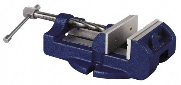 Gibraltar - 4" Jaw Width, 4" Jaw Opening Capacity, Horizontal Stationary Machine Vise - Manual Operation, 1 Station, 11-3/4" Long x 3-3/8" High x 1-3/4" Deep, 1-3/4" Jaw Height - Apex Tool & Supply