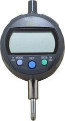 Mitutoyo - 0 to 12.7mm Range, 0.00005" Graduation, Electronic Drop Indicator - Lug-on-center Back, Accurate to 0.0001", English & Metric System, LCD Display - Apex Tool & Supply