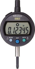 Mitutoyo - 0 to 25.4mm Range, 0.00005" Graduation, Electronic Drop Indicator - Lug Back, Accurate to 0.0001", LCD Display - Apex Tool & Supply