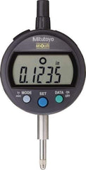 Mitutoyo - 0 to 12.7mm Range, 0.0005" Graduation, Electronic Drop Indicator - Lug Back, Accurate to 0.001", LCD Display - Apex Tool & Supply