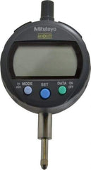 Mitutoyo - 0 to 12.7mm Range, 0.0005" Graduation, Electronic Drop Indicator - Flat Back, Accurate to 0.001", English & Metric System, LCD Display - Apex Tool & Supply