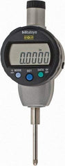 Mitutoyo - 0 to 1" Range, 0.0005" Graduation, Electronic Drop Indicator - Flat Back, Accurate to 0.001", English & Metric System, LCD Display - Apex Tool & Supply