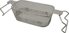 CREST ULTRASONIC - Stainless Steel Parts Washer Basket - 88.9mm High x 127mm Wide x 228.6mm Long, Use with Ultrasonic Cleaners - Apex Tool & Supply