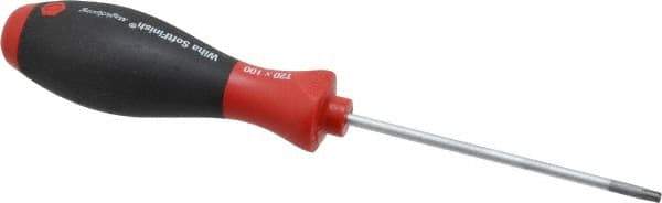 Wiha - T20 Torx Driver - 100mm Blade Length, 8-1/4" OAL, Ergonomic Handle - Apex Tool & Supply