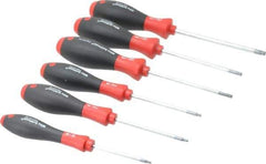 Wiha - 6 Piece Torx Screwdriver Set - Bit Sizes: Torx T8, T10, T15, T20, T25 & T30 - Apex Tool & Supply