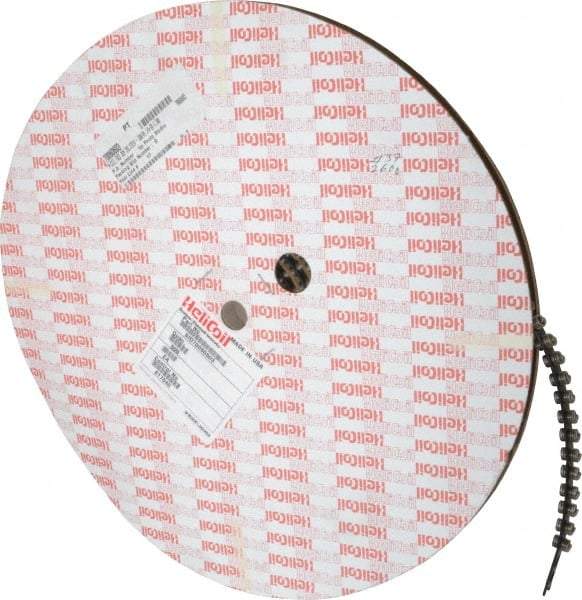 Heli-Coil - 1/4-20 UNC, 1/2" OAL, Free Running Helical Insert - 8 Free Coils, Tanged, 304 Stainless Steel, 2D Insert Length - Apex Tool & Supply