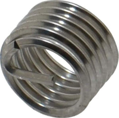 Heli-Coil - M8x1.00 Metric Fine, 8mm OAL, Free Running Helical Insert - 5-7/8 Free Coils, Tanged, 304 Stainless Steel, Bright Finish, 1D Insert Length - Apex Tool & Supply