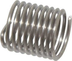 Heli-Coil - M8x1.00 Metric Fine, 12mm OAL, Free Running Helical Insert - 9-3/8 Free Coils, Tanged, 304 Stainless Steel, Bright Finish, 1-1/2D Insert Length - Apex Tool & Supply