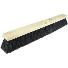 24″ Medium Sweep Floor Brush, Horsehair and Polystyrene Border w/Black Polypropylene - Apex Tool & Supply