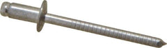 RivetKing - Size 52 Dome Head Stainless Steel Open End Blind Rivet - Stainless Steel Mandrel, 0.02" to 1/8" Grip, 0.312" Head Diam, 0.16" to 0.164" Hole Diam, 0.3" Length Under Head, 5/32" Body Diam - Apex Tool & Supply
