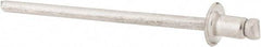 RivetKing - Size 62 Dome Head Stainless Steel Open End Blind Rivet - Stainless Steel Mandrel, 0.02" to 1/8" Grip, 3/8" Head Diam, 0.192" to 0.196" Hole Diam, 0.325" Length Under Head, 3/16" Body Diam - Apex Tool & Supply