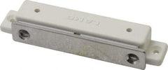 Sugatsune - 3.39" Long x 0.67" Wide x 0.51" High, Plastic & Steel Magentic Catch - White Finish, 10.5 Magnetic Force, 2-3/4" Long Strike, 15/32" Wide Strike - Apex Tool & Supply