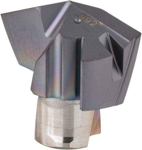 Iscar - Series ICP, 0.992" Diam Grade IC908 140° Replaceable Drill Tip - Carbide, TiAlN Finish, 25 Seat Size, Through Coolant - Apex Tool & Supply