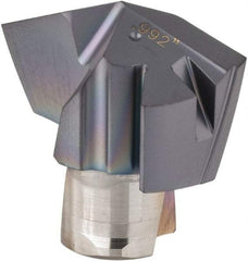 Iscar - Series ICP, 0.992" Diam Grade IC908 140° Replaceable Drill Tip - Carbide, TiAlN Finish, 25 Seat Size, Through Coolant - Apex Tool & Supply
