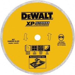 DeWALT - 8" Diam, 5/8" Arbor Hole Diam, Wet & Dry Cut Saw Blade - Diamond-Tipped, Standard Round Arbor - Apex Tool & Supply