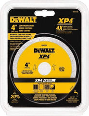 DeWALT - 4" Diam, 5/8 & 7/8" Arbor Hole Diam, Wet & Dry Cut Saw Blade - Diamond-Tipped, Standard Round Arbor - Apex Tool & Supply