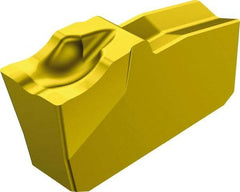 Sandvik Coromant - N151.225 5F 235 Grade, 0.0984" Cutting Width, Carbide Cutoff Insert - 0° Lead Angle, 0.0079" Cnr Rad, TiCN/TiN Coated - Apex Tool & Supply
