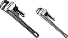 Paramount - 2 Piece, 0" to 1-1/2" & 0" to 2-1/2", Straight Pipe Wrench Set - Inch Measurement Standard - Apex Tool & Supply