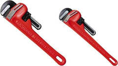 Paramount - 2 Piece, 0" to 1" & 0" to 2", Straight Pipe Wrench Set - Inch Measurement Standard - Apex Tool & Supply