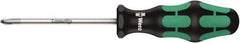 Wera - #2, 10-1/16" OAL, Standard Phillips Screwdriver - 6" Blade Length, Round Shank, Ergonomic Handle - Apex Tool & Supply