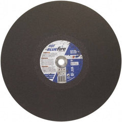 Norton - 20" 30 Grit Zirconia Alumina Cutoff Wheel - 5/32" Thick, 1" Arbor, 2,710 Max RPM, Use with Stationary Tools - Apex Tool & Supply