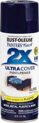 Rust-Oleum - Navy Blue, Gloss, Enamel Spray Paint - 8 Sq Ft per Can, 12 oz Container, Use on Multipurpose - Apex Tool & Supply