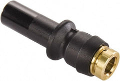 Parker - 1/4 x 3/8" Outside Diam, Brass Push-to-Connect Tube Plug-In Adapter - 250 Max psi, Push to Connect Connection, Buna-N O-Ring - Apex Tool & Supply