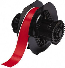 Brady - 1-1/8" Wide x 1,200" Long, Red Vinyl Tape - For BBP30 Label Printer, BBP33 Label Printer, BBP35 Multicolor Sign & Label Printer, BBP37 Color & Cut Sign & Label Printer, BradyPrinter S3100, BBP31 Sign & Label Printer - Apex Tool & Supply