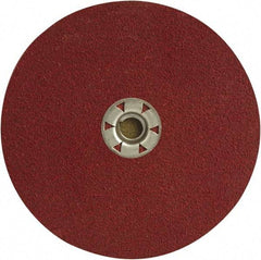 DeWALT - 7" Diam 5/8-11 Threaded Hole 24 Grit Fiber Disc - Coarse Grade, Ceramic, 8,700 Max RPM - Apex Tool & Supply
