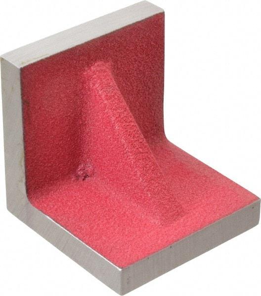 Suburban Tool - 3" Wide x 3" Deep x 3" High Cast Iron Machined Angle Plate - Standard Plate, Flat Surface, Single Web, 1/2" Thick, Single Plate - Apex Tool & Supply