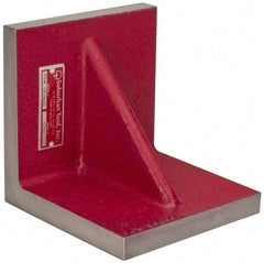Suburban Tool - 6" Wide x 6" Deep x 6" High Cast Iron Machined Angle Plate - Standard Plate, Flat Surface, Single Web, 3/4" Thick, Single Plate - Apex Tool & Supply