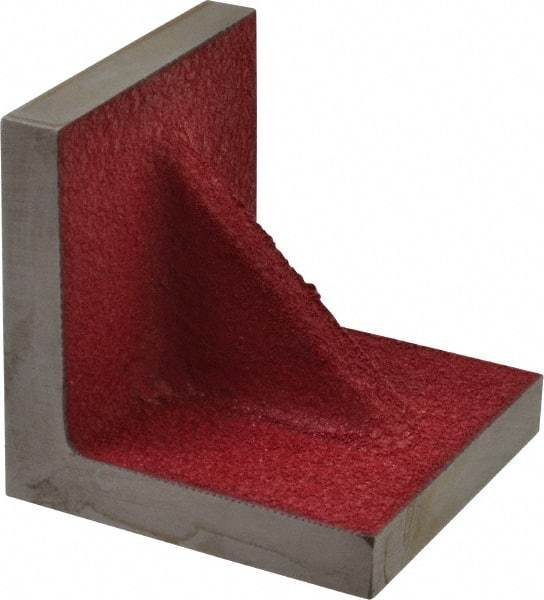 Suburban Tool - 3" Wide x 3" Deep x 3" High Cast Iron Precision-Ground Angle Plate - Standard Plate, Flat Surface, Single Web, 1/2" Thick, Single Plate - Apex Tool & Supply