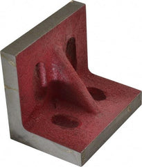 Suburban Tool - 3-1/2" Wide x 2-1/2" Deep x 3" High Cast Iron Machined Angle Plate - Standard Plate, Through-Slots on Surface, Single Web, 9/16" Thick, Single Plate - Apex Tool & Supply