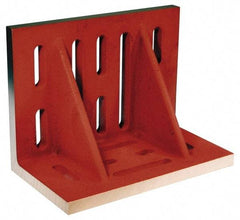 Suburban Tool - 18" Wide x 24" Deep x 30" High Cast Iron Machined Angle Plate - Slotted Plate, Through-Slots on Surface, Double Web, 1-3/4" Thick, Single Plate - Apex Tool & Supply