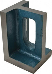 Interstate - 1 Hole, 6" High x 4" Wide x 4" Deep, Right Angle Iron - Semi-Steel, Machined, Parallel to within 0.003" per 6", Square to within 0.004" per 6" - Apex Tool & Supply