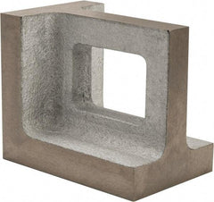 Interstate - 1 Hole, 6" High x 4" Wide x 5" Deep, Right Angle Iron - Semi-Steel, Machined, Parallel to within 0.003" per 6", Square to within 0.004" per 6" - Apex Tool & Supply