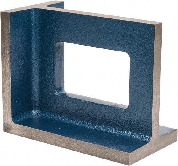 Interstate - 1 Hole, 10" High x 5-1/2" Wide x 8" Deep, Right Angle Iron - Semi-Steel, Machined, Parallel to within 0.003" per 6", Square to within 0.004" per 6" - Apex Tool & Supply