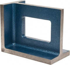 Interstate - 1 Hole, 10" High x 5-1/2" Wide x 8" Deep, Right Angle Iron - Semi-Steel, Machined, Parallel to within 0.003" per 6", Square to within 0.004" per 6" - Apex Tool & Supply