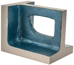 Interstate - 1 Hole, 5" High x 3-3/4" Wide x 4" Deep, Right Angle Iron - Semi-Steel, Precision Ground, Parallel & Square to within 0.0018" per 6" - Apex Tool & Supply