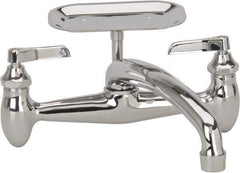 B&K Mueller - Spout with Soap Dish, Two Handle Design, Chrome, Industrial and Laundry Faucet - Lever Handle - Apex Tool & Supply