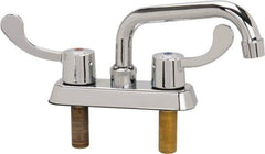 B&K Mueller - Standard, Two Handle Design, Chrome, Deck Mount, Laundry Faucet - 6 Inch Spout, Wrist Blade Handle - Apex Tool & Supply