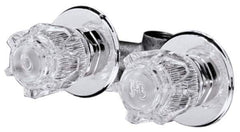 B&K Mueller - Concealed, Two Handle, Chrome Coated, Brass, Shower Valve - Knob Handles, 4 Inch Mounting Centers, Acrylic Handles - Apex Tool & Supply